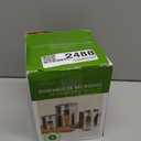 QWORK 4pc Stainless Steel Canister Set with Airtight Lids and Glass Window - Food Storage Containers for Kitchen Counter & Pantry Organization