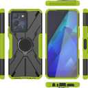 Case for Infinix Note 12 Turbo Case Cover,360Rotatable Kickstand Dual Layer Shockproof Case for Infinix Note 12 G96 / Note 12 Turbo X670 Case Green