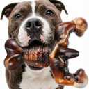 MOXIKIA Dog Chew Toys for Aggressive Chewers Almost Indestructible Dog Toys,Bacon Flavor,Tough Dog Bone Toys for Medium/Large Breed Dogs,Best Chew Toys to Keep Them Busy