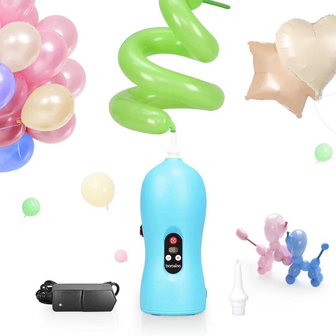 Balloon Pump, Rechargeable Electric Balloon Blower, Can Set Inflation Time and Display Battery Capacity, for modeling balloons inflatable toys