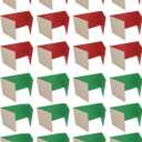 Flipside Products 12" Red and Green Display Boards for Christmas Crafting Projects, Holiday Event, Corrugated Study Carrels, Privacy Screens, Holiday, 24 Pack