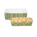 Restaurantware Baking Tray 100 Count 7.8 x 3.6 Inches 14 Ounce Disposable Paper Oven-Safe Baking Mold, Grease-Resistant Floral Design Green Baking Molds for Cupcakes, Breads and Baking
