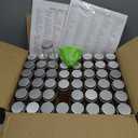 SWOMMOLY 48 Glass Spice Jars with 713 Spice Labels, Chalk Marker and Funnel Complete Set. 48 Square Glass Jars 4OZ, Airtight Cap, Pour/sift Shaker Lid