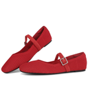 CELNEPHO Flats for Women Square Toe Ballet Flats Shoes Comfortable Dressy Knit Flats for Women Arch Support Slip On Washable Casual Office Shoes 8