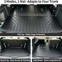 All Weather Floor mat for 2026 2025 2024 Mazda CX-90 8 Seats (Fit PHEV/MHEV) TPE Rubber Liners CX90 Odorless Anti-Slip Car Floor Liners-1st & 2nd & 3rd Row & Cargo Mat Covering The Backrest Full Set