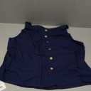 IDEALSANXUN Womens Linen Crop Tank Tops 2026 Spring Summer Beach Sleeveless Tops (Large, Navy)