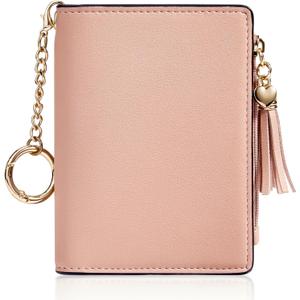 Gostwo Small Wallets for Women, Stylish Womens Wallet with ID Window, Zippered Coin Pocket and Tassel. Cute RFID Wallet for Women, ideal for Teen Girls, Commuters, and Women for Daily Use
