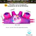 AEOCOO Puddle Float Jumper 20-30 Pounds, Toddler Swim Vest for 1-2 Years Old, Pool Floats with Swimming Arm Floaties Swim Jacket with Water Wings for Kids Swimmies, Boys, Girls 