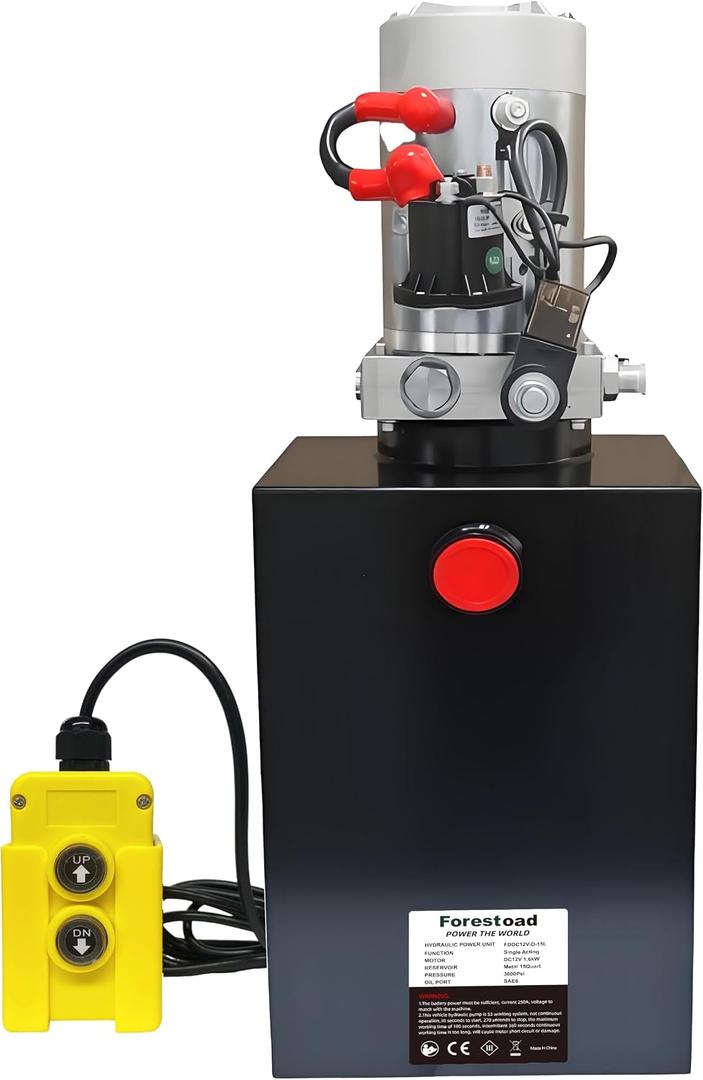 15 Quart Hydraulic Power Unit Single Acting Hydraulic Pump for Dump Trailer