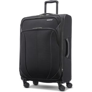 American Tourister 4 KIX 2.0 Expandable Softside Luggage with Spinner Wheels, 24 SPINNER, BLACK