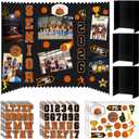 Tinlade 3 Set Basketball Senior Night Gifts Senior 2026 Photo Display Board 24" x 16" Trifold Poster Board with Basketball Themed Stickers for Graduation Picture Frame Sport Theme Party Supplies