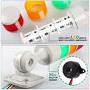 Led Signal Tower Stack Industrial Signal Warning Lights, Column Tower Lamp Andon Lights with Rotatable Base,Steady Flashing Light Switchable,110V 220V AC(1-Layer, with Buzzer)