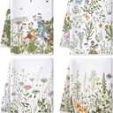 Bencailor 4 Pcs Wild Flower Kitchen Towels Wildflower Floral Hand Dish Towels White Green Leaves Dishcloths Fast Drying Decorative Set Decor Housewarming Gift for Cooking Kitchen Bathroom (Mixed Colors)