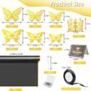 MAGIDOVE 156PCS Bouquet Wrapping Paper Flower Bouquet Accessories with Pins Ribbons 3D Butterflies Mini Crowns Topper Greeting Cards