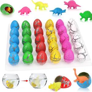 30PCS Small Hatching Dinosaur Eggs for Dinosaur Birthday Party Favors Easter Egg Fillers Goodie Bag Stuffers Classroom Carnival Prizes Pinata Novelty Grow in Water Dino Eggs with Toys Inside Bulk