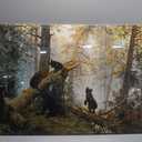 Black Bear Wall Art Bears Play in Forest Broken Tree Canvas Painting The Picture Print On Canvas Animal Pictures for Home Decor Decoration Gift
