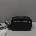 FYY Small Crossbody Bags for Women Quilted Vegan Leather Crossbody Purses for Women Travel with Adjustable Shoulder Strap (Black)