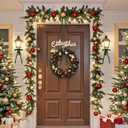 24 Pcs Velvet Christmas Wreath Bows 5 x 7 Inch Rustic Crafts Gift Bows for Christmas Tree Garland Home Wedding DecorDark Green