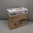 Bella 10"x 20" Ceramic Fold-n-Store Dual Temp Griddle, Fits-anywhere Kitchenware, EverGood Ceramic Nonstick Coating, 2 Temperature Zones up to 400F, Dishwasher Safe Drip Tray, 1500 Watt, Seaglass