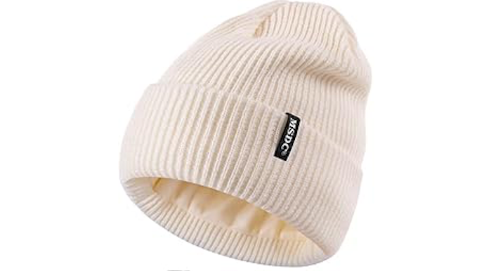 MSDC Beanies Women 3 Pack, Winter Hats for Women Men Fleece Lined Warm for Cold Weather, Beanie for Women Fashion Skull Cap Overall Pick White and Pink 