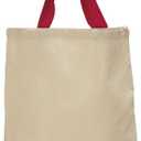 Promotional Priced Canvas Tote Bag W/Color Handles Art Craft Blank Tote