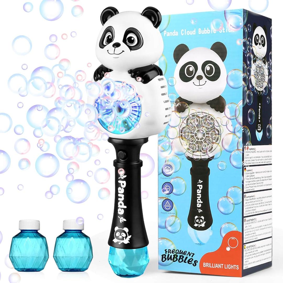 Bubble Wands for Kids Ages 4-8 Years Old: Light Up Bubble Machine Bubble Wand for Parties Outside Toys for Toddlers 3-5 Automatic Bubble Machine Rechargeable Gifts for 3 + Year Old Girl Boy
