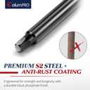 4PCS Robertson Square #2 Drive Bits, Premium S2 Alloy Steel 2 Square Drill Bits, Size SQ2, 1/4 Inch Hex Shank, 9 inch Long