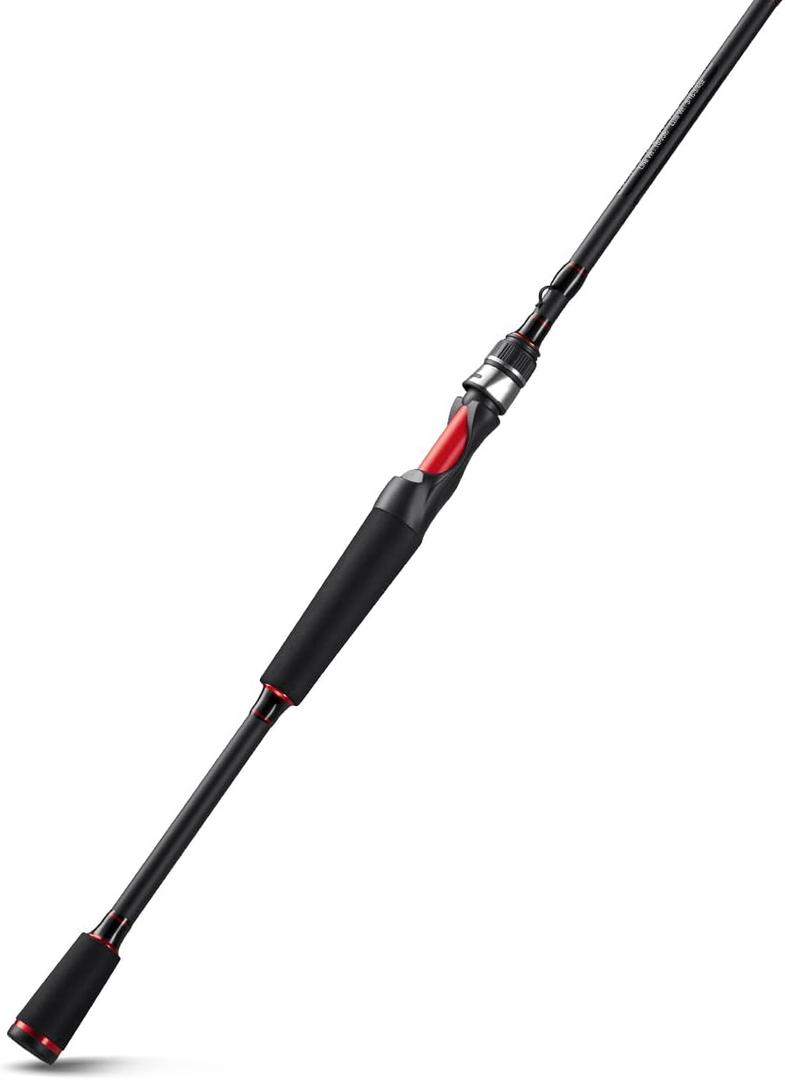 Piscifun Torrent Fishing Rod, IM6 Carbon Baitcaster Rod & Spinning Rod, High Sensitive Lightweight Casting Rod & Spinning Fishing Rod, Zirconium Oxide Rings, 2 Pieces Baitcast Rod & Spin Rod