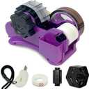 Heat Tape Dispenser Purple Multi-Roll Set, PreCut 1. 4'' Pieces for Heat Press or Mug Press Machine, 1+3'' Core, Semi-Automatic Tape Dispenser with Compartment Slots