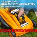 40V Cordless Lawn Mower (No Battery) Compatible with Dewalt 2 * 20VMax Battery, 18" Electric Lawn Mower with 6 Heights Adjustment, Brushless Electric Mower for Garden, Yard