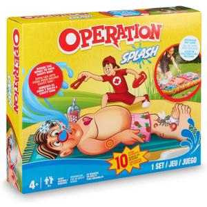 Hasbro Operation Splash Game  Family Game for Your Yard  More Water, More Fun!