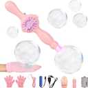 Elastic Bubble Fog Wand,Fog Bubble Machine,Bubble Machine,Fun Science Experiments, Kids Toys, Parent-Child Interaction (Pink)