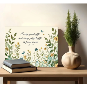 Christian Floral Scripture Canvas Wall Art Wildflower Bible Verse Wall Decor Picture Psalm Religious Faith Art Poster Print for Living Room Bedroom Decoration 12x16in