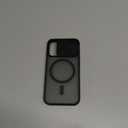 TORRAS for iPhone 15 Pro Case with Slide Camera Cover & Rotatable Kickstand, Magnetic Shockproof, Military Grade Drop Protection, Fit for MagSafe, Anti-Scratch & Anti-Fingerprint, Translucent Black