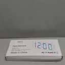 Alampan 12" Large Digital Wall Clock with Remote Control, USB Powered, Corded RGB LED Clock with Full Screen Display, Big Numbers, for Classroom, Living Room, Elderly, Wall Mounted, DST, KSJ-01, Black