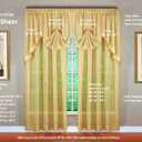 Today's Curtain, Silhouette Stripe Sheer Panel 72", Gold, 60" W x 72" L