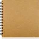 12x12 Inch Hardcover Scrapbook & Photo Album - 100 Pages DIY Kraft Memory Book with Spiral Binding for Weddings, Anniversaries, Family Photos