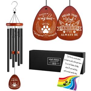 Wind Chimes for Loss of Pet Dog, Dog Memorial Sympathy Remembrance Gift, Pet Memorial Wind Chimes, Pets Passing Away Bereavement Gift for Friends Family,  Wind Chimes-26"