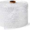 Amazon Basics Bubble Cushioning Wrap for Moving, Packing, Shipping and Storage, Heavy Duty Protection for Fragile Items, 12-inch x 100-foot Long Roll, Large 5/16", Clear