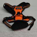 rabbitgoo Dog Harness No Pull with 2 Leash Clips, Adjustable Soft Padded, Reflective Oxford No Choke Pet Vest with Easy Control Handle for Small Dogs,Orange,S
