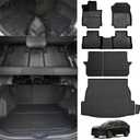 for 2019-2024 2025 Toyota RAV4 Floor Mats & Cargo Liner & Backrest Mats (Include Hybrid) - Custom Fit TPE Full Set Car Mats - All Weather Floor Liner for Toyota RAV4 2019-2025