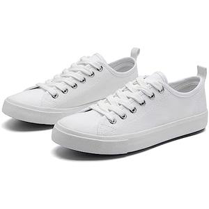 Canvas Shoes for Women Casual Low Top Sneakers Fashion Womens Tennis Shoes with Extra Laces, Size 11
