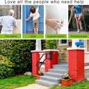 SELEWARE Heavy Duty 28" Handrails for Outdoor 1-3 Step, Non-Slip Door Jamb Corner Wall Mount Stair Hand Railing Grab Bars, U-Shape Safety Handle for Garage, Porch, Garden (Left Handed, Dia 1.3" Pipe)