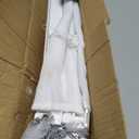UNISHADES no Drill Cordless Roman Shades for Windows, 48" W 64" H - Light Filtering - Linen - White