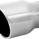 TriTrust Exhaust Tip, 2.5-3 inch inlet adjustable,Fit 2.5''/2.75''/3'' Outer diameter Tailpipe, 4.5'' Outlet 7'' Long Muffler Tip, Chrome Stainless Steel Tail Tip