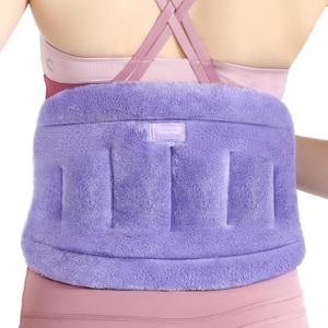 SuzziPad Microwave Heating Pad for Back Discomfort, Microwavable Heat Pads for Lumbar, Waist, Stomach, Neck Shoulder, Wrap with Moist Therapy, Warm & Cold Compress (Purple)