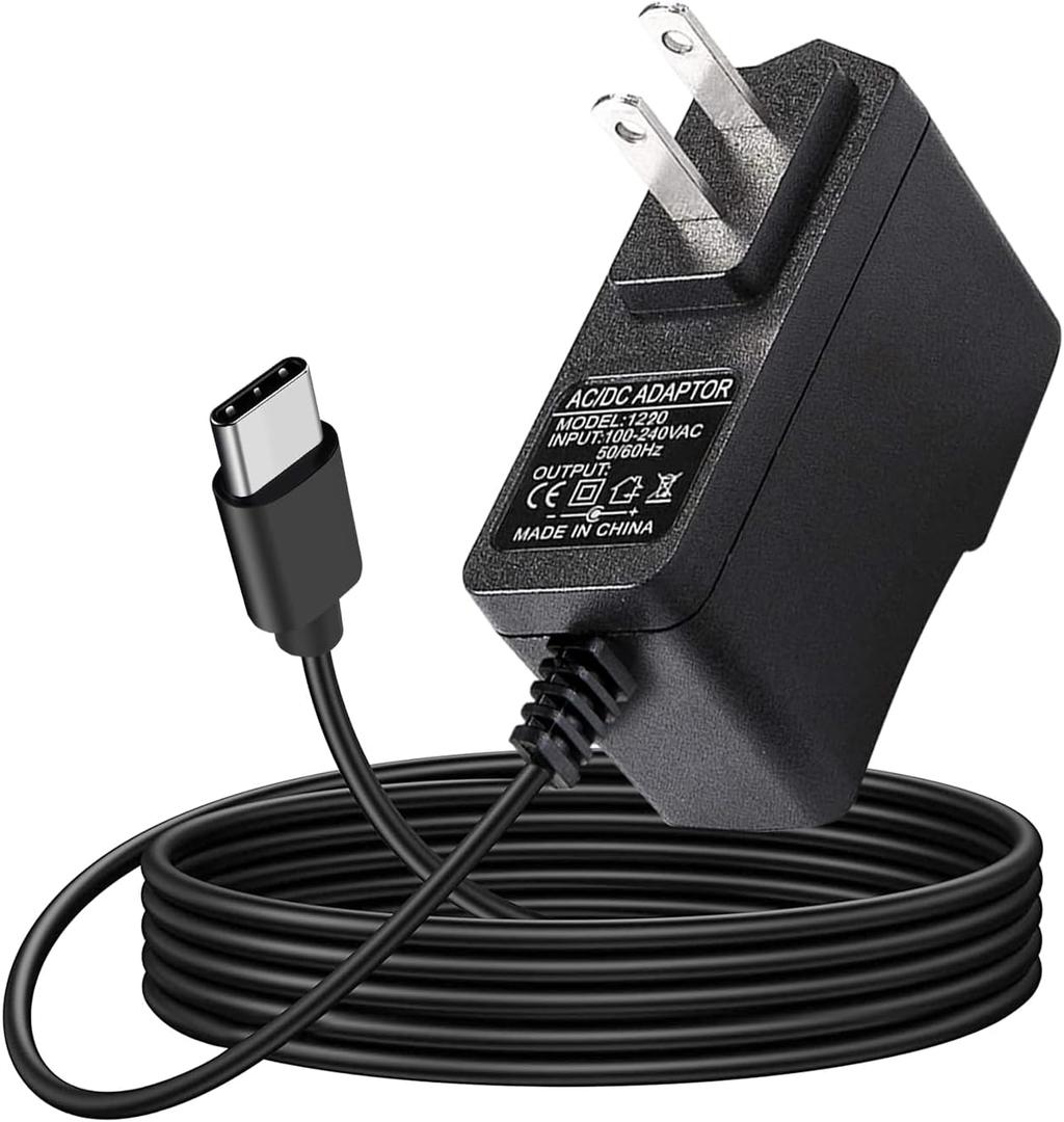 12V AC/DC Adapter USB-C Power Cord Compatible for AVAPOW A58 A68 A28 A08 A18 4000A 6000A 2000A 3000A Car Jump Starter Power Supply