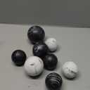 Creative Scents Black & White Small Set of 8 Marble Look Decorative Balls for Bowls  Decorative Orbs Spheres for Coffee Table Centerpiece, Dining Table, Living Room - Modern Bowl Fillers for Home