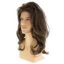 Baruisi Long Wavy Brown Wigs for Men Synthetic Layered Cosplay Party Wig