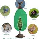 NAMOTEK 2 Pack Plant Covers Freeze Protection Tree Covers for Winter with Zipper Drawstring(Green 47" X 39")